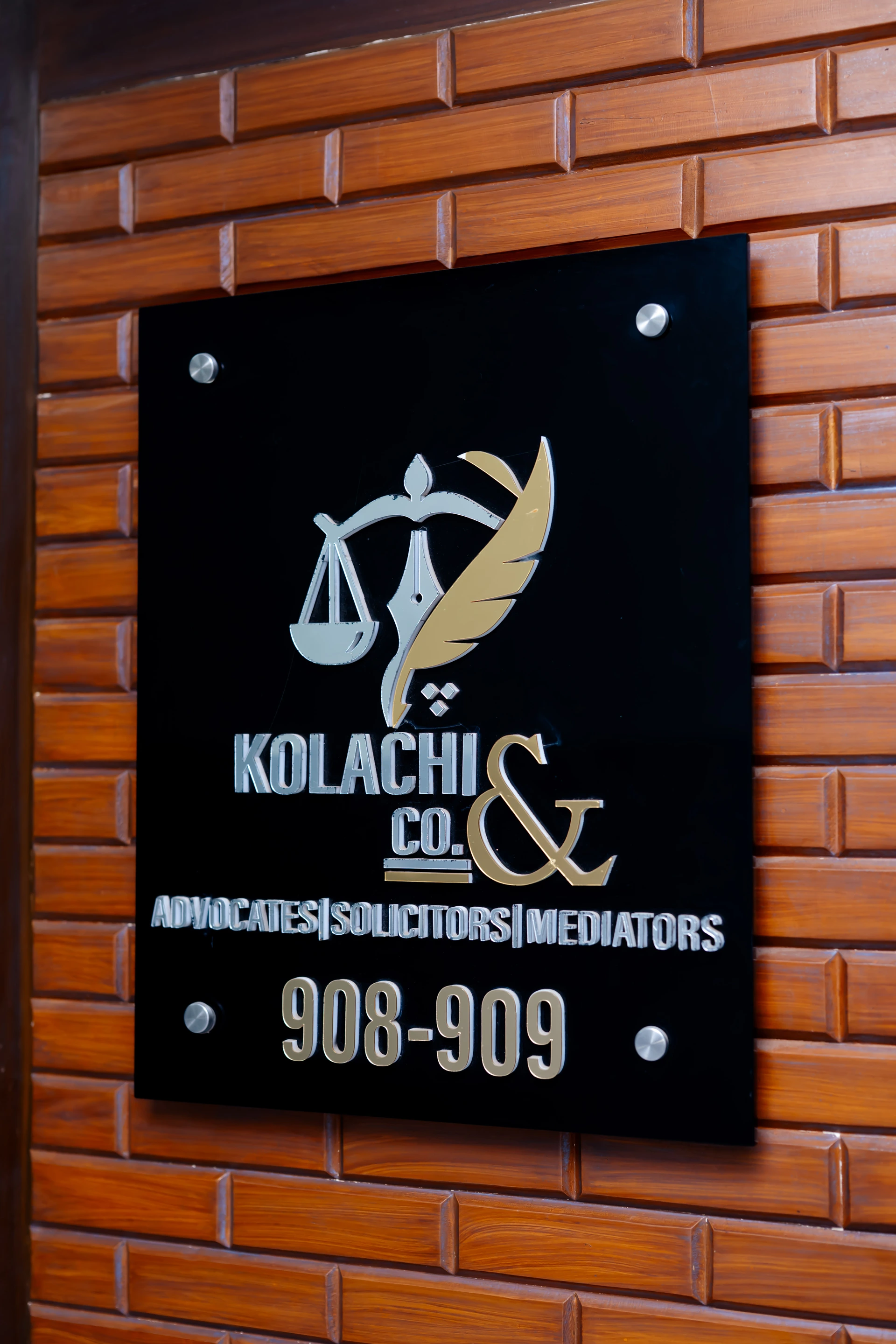 Kolachi & Co. Law Firm Office Door Sign and Entrance in Karachi